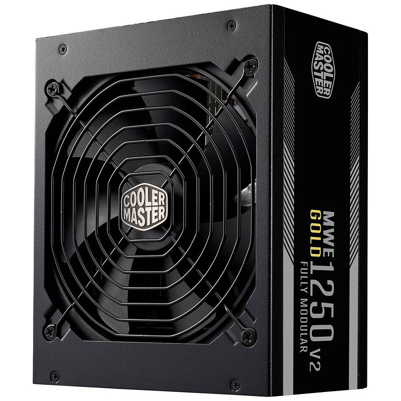 Foto van Cooler master mwe gold 1250 - v2 atx 3.0 pc-netvoeding 1250 w 80 plus gold