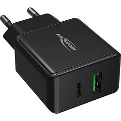 Foto van Ansmann homecharger hc218pd 1001-0109 usb-oplader thuis uitgangsstroom (max.) 3000 ma 2 x usb 2.0 bus a, usb-c bus