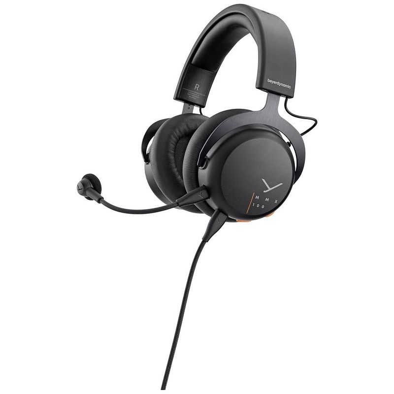 Foto van Beyerdynamic mmx 100 over ear headset kabel gamen stereo zwart ruisonderdrukking (microfoon) volumeregeling, microfoon uitschakelbaar (mute)