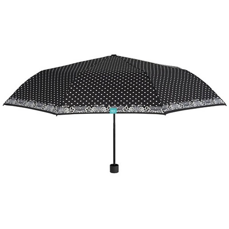 Foto van Perletti paraplu automatisch 98 cm microvezel zwart/wit