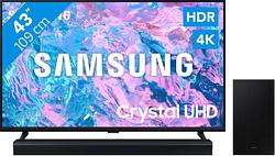 Foto van Samsung crystal uhd 43cu7040 (2024) + soundbar