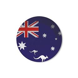 Foto van Australie vlag thema wegwerp bordjes 24x stuks - feestbordjes