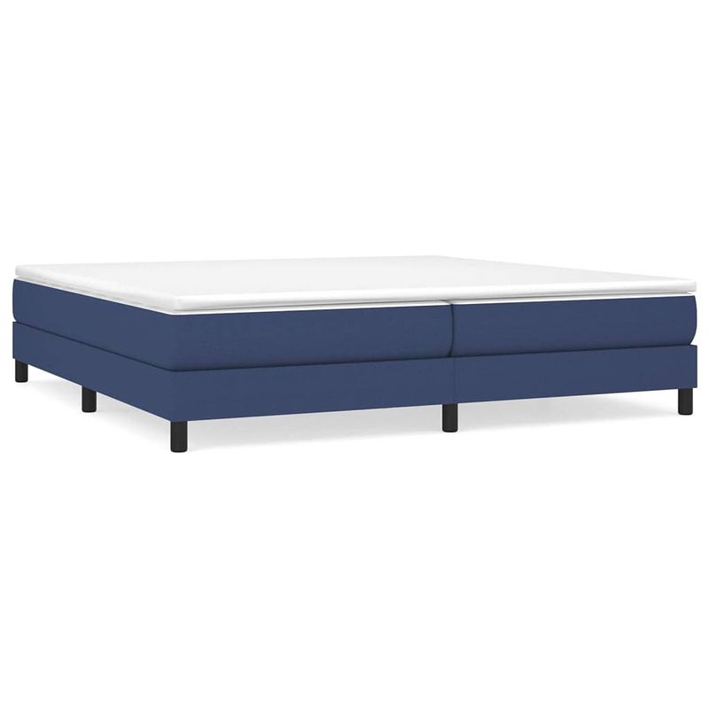 Foto van The living store boxspringframe - blauw - 203 x 200 x 25 cm - duurzaam materiaal - ondersteunende poten - multiplex