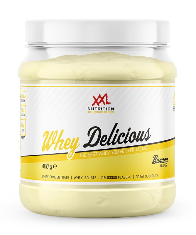 Foto van Xxl nutrition whey delicious - banana