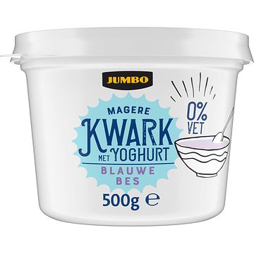 Foto van Jumbo magere kwark met yoghurt blauwe bes 0% vet 500g