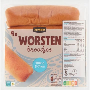 Foto van Jumbo worstenbroodjes 4 stuks