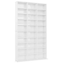 Foto van Vidaxl cd-kast 102x23x177,5 cm spaanplaat hoogglans wit