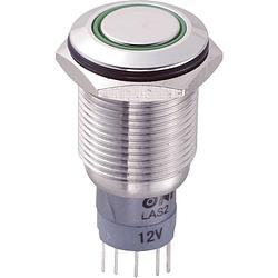 Foto van Tru components 701907 las2gqf-11e/g/12v/s/p vandalismebestendige druktoets 250 v/ac 3 a 1x aan/(aan) moment groen 1 stuk(s)