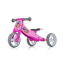 Foto van Milly mally loopfiets met 3 wielen 2-in-1 loopfiets jake cowgirl meisjes roze