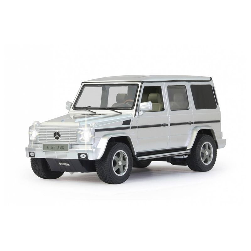 Foto van Rastar rc mercedes-benz g55 amg jongens 27 mhz 1:14 zilver