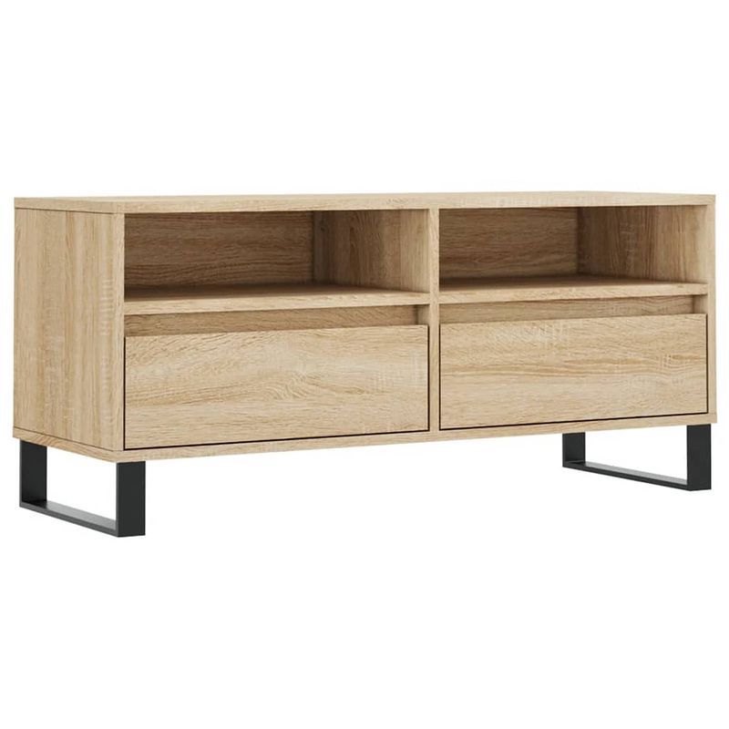 Foto van Vidaxl tv-meubel 100x34,5x44,5 cm bewerkt hout sonoma eikenkleurig