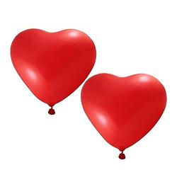 Foto van 24x valentijn hartjes ballonnen rood - ballonnen