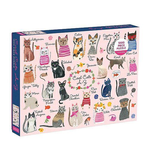 Foto van Cool cats a-z puzzle (1000 piece) - puzzel;puzzel (9780735349087)