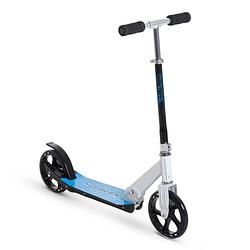Foto van Playgoodz - step - autoped - step scooter - voor kinderen en volwassenen - blauw - zwart - wit