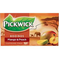 Foto van Pickwick mango & perzik rooibos thee 20 stuks bij jumbo