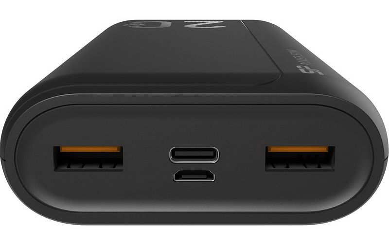 Foto van Siliconpower 20.000mah powerbank met snelladen ondersteuning - 2 x usb en 1 x usb-c - zwart