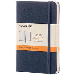 Foto van Moleskine notitieboek, ft 9 x 14 cm, gelijnd, harde cover, 192 blad, saffier