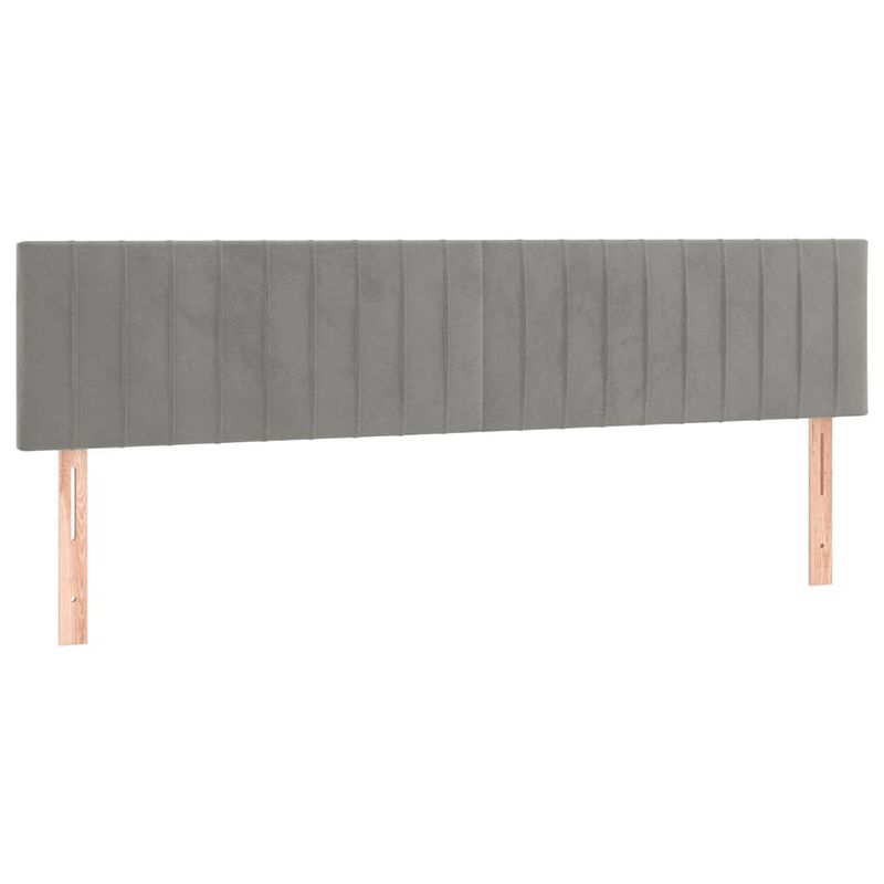 Foto van The living store hoofdbord - bed - 160 x 5 x 78/88 cm - lichtgrijs