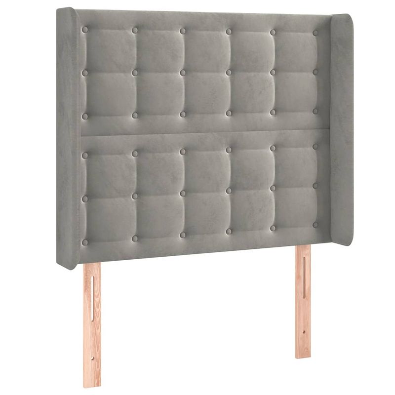 Foto van The living store hoofdeind classic - bedombouw - 93x16x118/128 cm - zacht fluweel