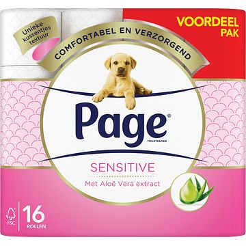 Foto van Page sensitive toiletpapier voordeelpak 16 rollen bij jumbo