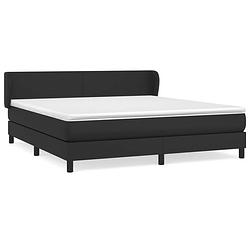 Foto van The living store boxspringbed - - bed 203 x 163 x 78/88 cm - kunstleer - hoogwaardig kunstleer - verstelbaar