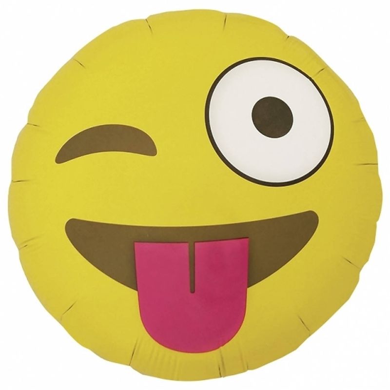 Foto van Folie ballon knipoog emoticon 46 cm - ballonnen