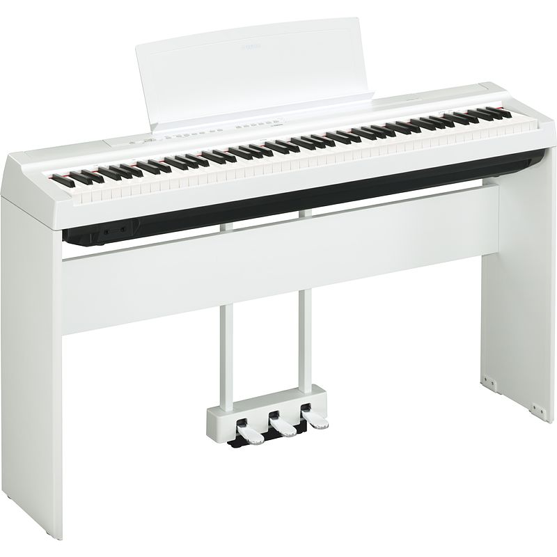 Foto van Yamaha p125a wh set digitale piano wit