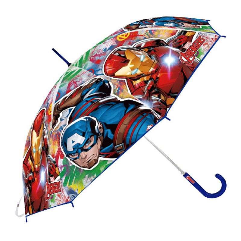 Foto van Marvel kinderparaplu avengers 46 cm polyester blauw