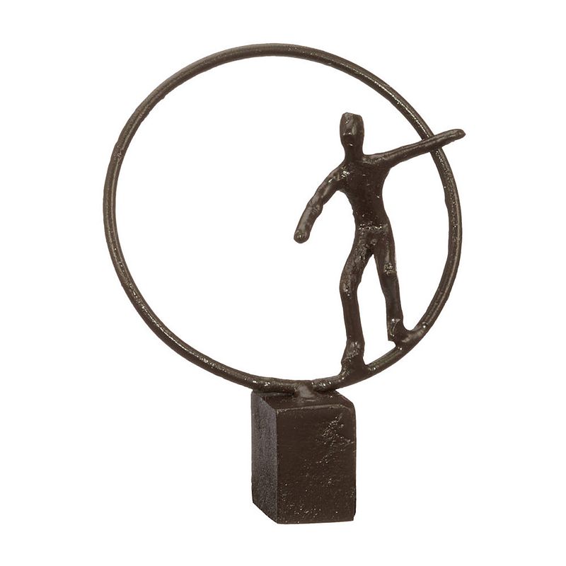 Foto van Decopatent® beeld sculptuur balans - balance - sculptuur van metaal -