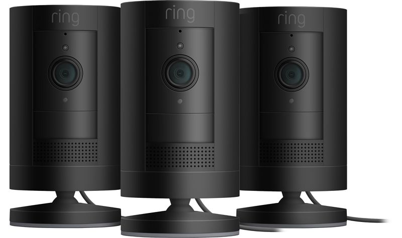 Foto van Ring stick up cam plug-in zwart 3-pack