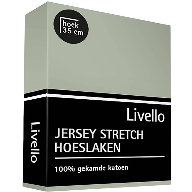 Foto van Livello hoeslaken jersey mineral 160 x 200 cm