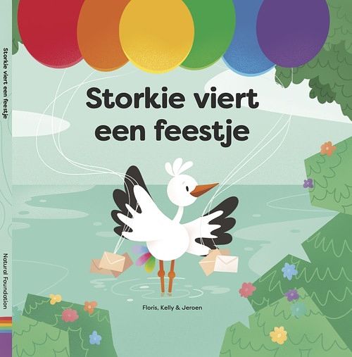 Foto van Storkie viert een feestje - floris dorgelo - hardcover (9789083214511)