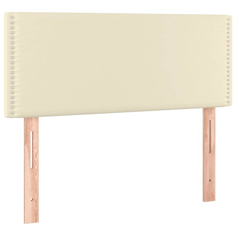 Foto van The living store hoofdbord classic - kunstleer crème - 90x5x78/88cm