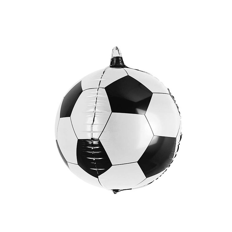 Foto van Folieballon ek/wk voetbal zwart/wit - 60 cm