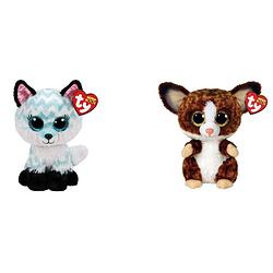 Foto van Ty - knuffel - beanie boo'ss - atlas fox & bush baby galago