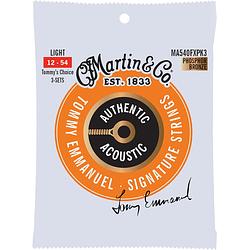 Foto van Martin strings ma540fxpk3 flexible core phosphor bronze 3-pack light 12-54 snarensets voor westerngitaar (3 sets)