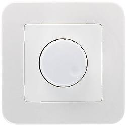 Foto van Led dimmer - 230v - inbouw enkel knop - 1-300w - incl. afdekraam - wit