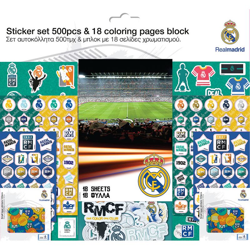 Foto van Real madrid cf sticker- en kleurboek junior 42 cm papier 518-delig