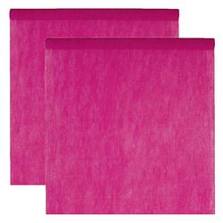 Foto van Feest tafelkleed op rol - 2x - fuchsia roze - 120 cm x 10 m - non woven polyester - feesttafelkleden
