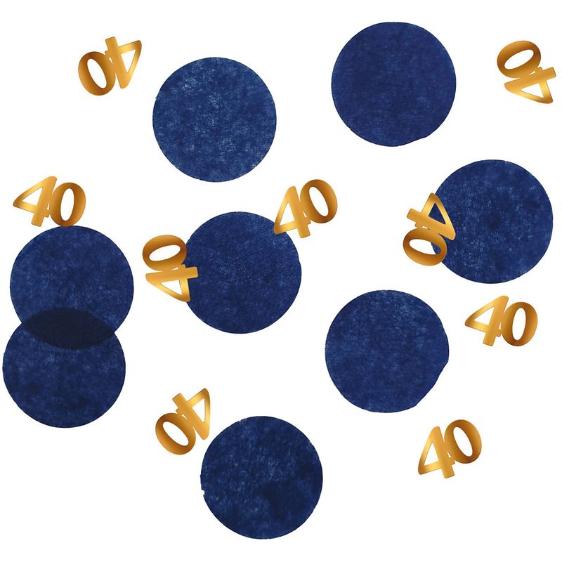 Foto van Tafelconfetti elegant true blue 40 jaar - 25 gram