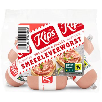 Foto van Kips kleintje smeerleverworst 6 x 20g bij jumbo