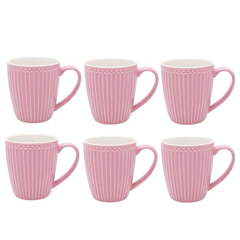 Foto van Greengate koffiemok alice dusty rose 300 ml - 6 stuks