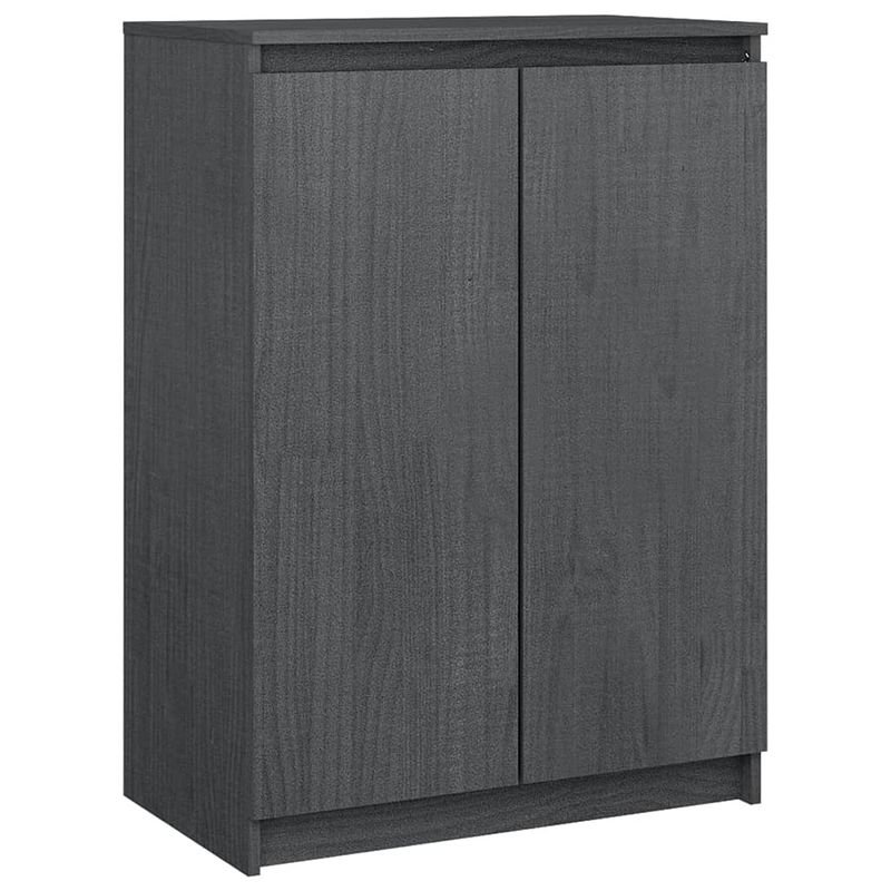 Foto van Vidaxl dressoir 60x36x84 cm massief grenenhout grijs