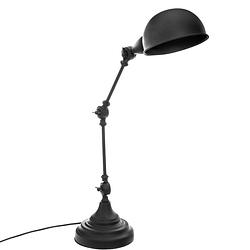 Foto van Atmosphera tafellamp/bureaulampje design light classic - zwart - h55 cm - bureaulampen