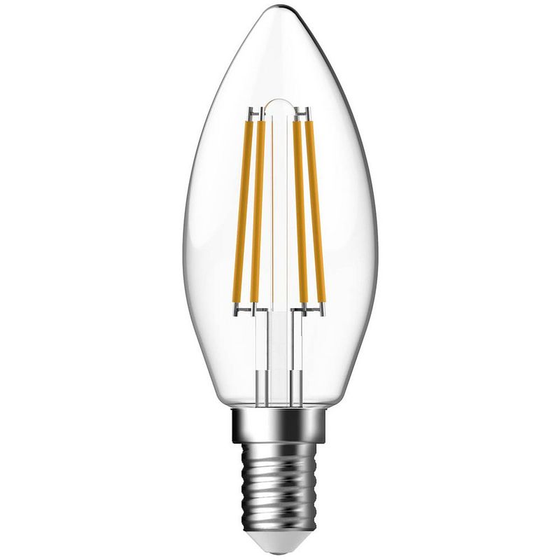 Foto van Gp led lamp e14 4w 470lm kaars filament