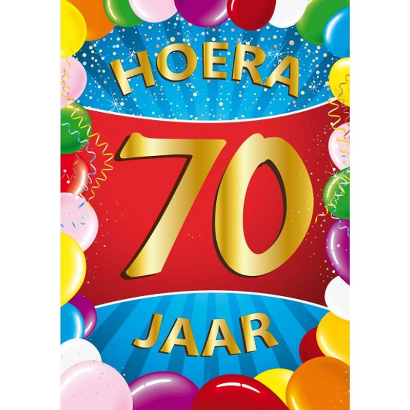 Foto van 70 jaar mega deurposter - feestposters