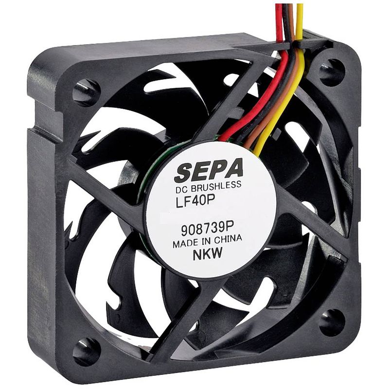 Foto van Sepa lf40p12pse00a axiaalventilator 12 v 13.8 m³/h (l x b x h) 40 x 40 x 10 mm