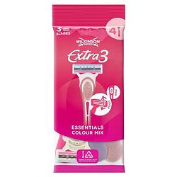 Foto van Extra3 essentials wegwerpscheermesjes voor vrouwen colour mix 3st.