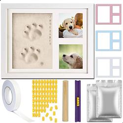 Foto van Awemoz fotolijst kleiafdruk - gipsafdruk - pootafdruk hond - puppy speelgoed - 3d collage - 54 extra letters