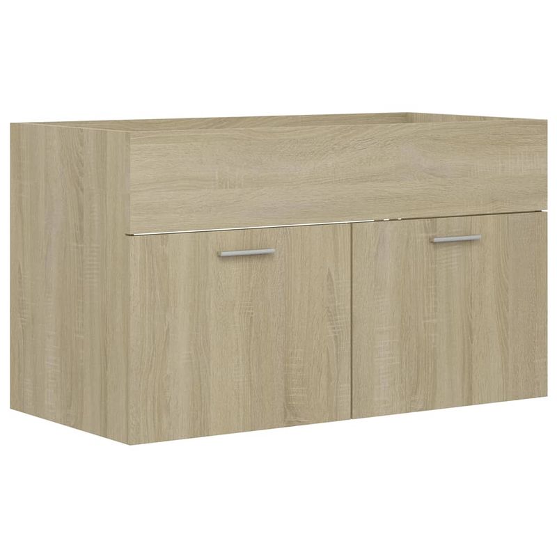 Foto van The living store badkaast - gootsteenkast - 80 x 38.5 x 46 cm - sonoma eiken